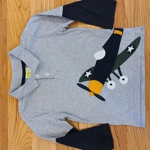 Crazy 8 Boys airplane layered top, size 4 yrs